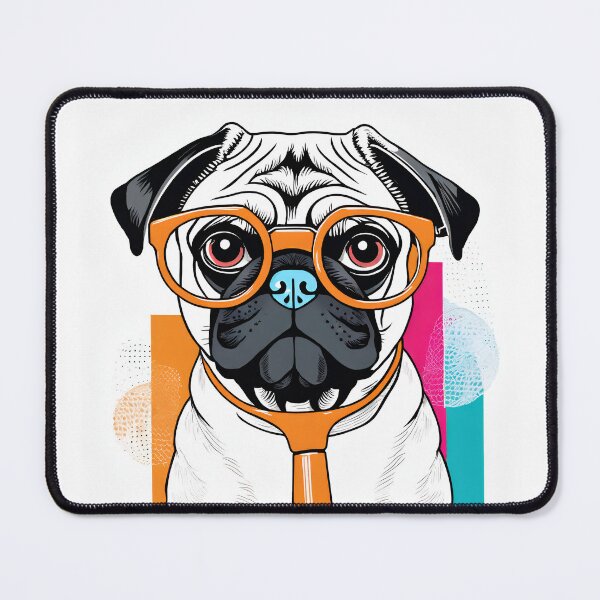 Item preview, Cute Portrait of A Pug designed and sold by wildpiksel.