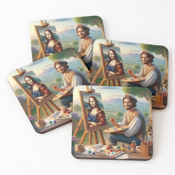Item preview, Leonardo is painting the Gioconda designed and sold by Picsgalleryai.