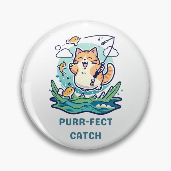 Item preview, Purr-fect Catch: The Fishing Cat designed and sold by NatureStyle555.