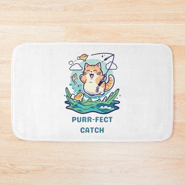 Item preview, Purr-fect Catch: The Fishing Cat designed and sold by NatureStyle555.