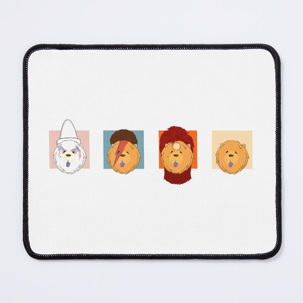 Item preview, Four chow dogs dressed as David Bowie designed and sold by badlydoodled.