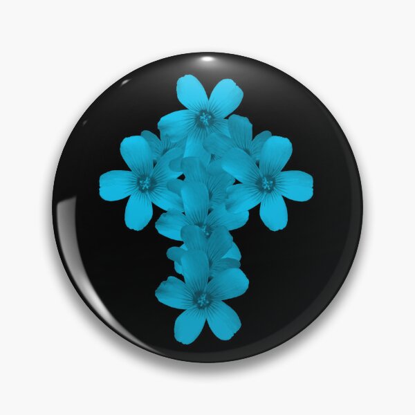 Item preview, Geometric Floral Crucifix Gothic Idea Really Aqua designed and sold by somersbyman.