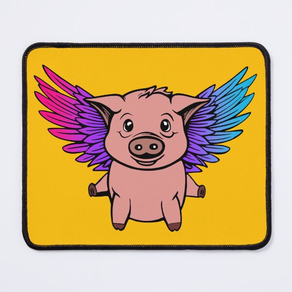 Item preview, Cute Androgynous Pride Flag Flying Pig, Kawaii Androgynous Flying Pig Design designed and sold by Travelslightly.