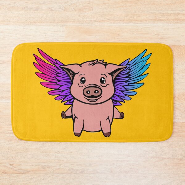 Item preview, Cute Androgynous Pride Flag Flying Pig, Kawaii Androgynous Flying Pig Design designed and sold by Travelslightly.
