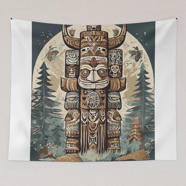Item preview, Spiritual Heritage: Native American Totem Poles Depicted designed and sold by bb-15artstudio.