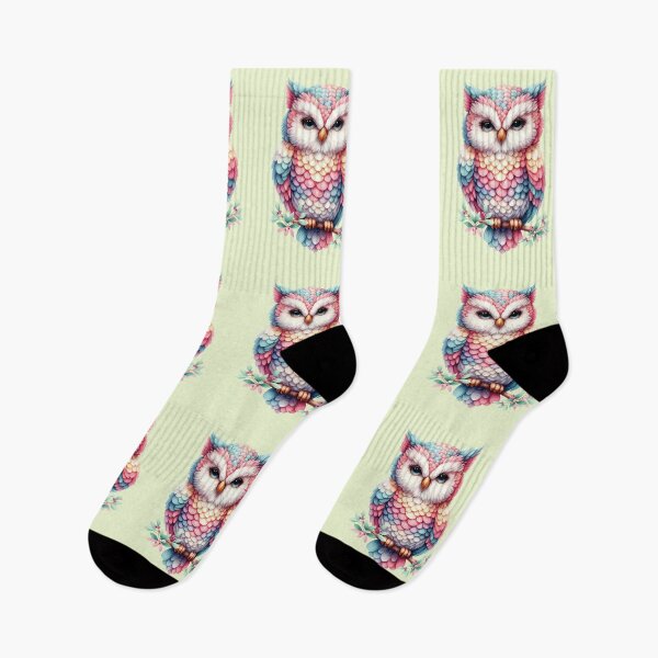 Item preview, Fantasy owl with multi colored feathers designed and sold by LoneAngel.