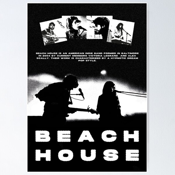 Item preview, Beach House Dream pop Music Band Victoria Legrand Alex Scully design designed and sold by MellyCraftsArt.