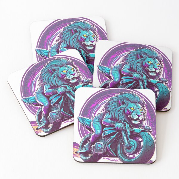 Item preview, Lion racer on a motorcycle designed and sold by BADESIGNZZ.