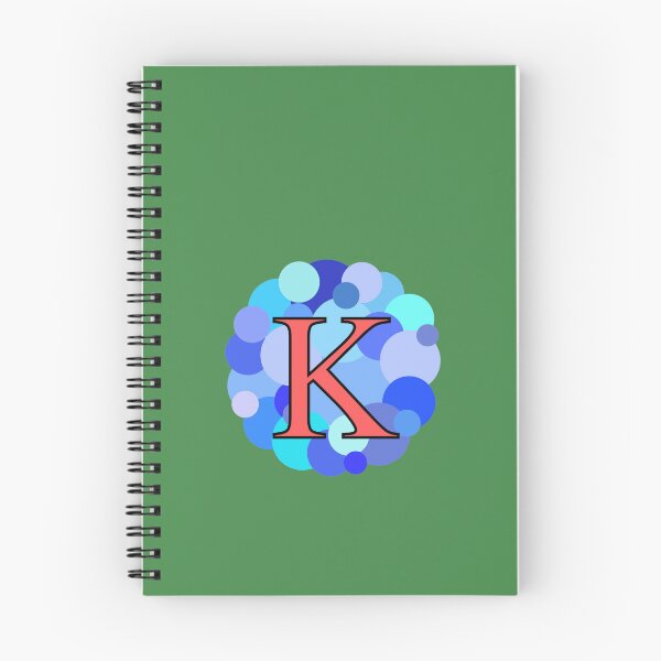 Item preview, Blue Bubbles Upper Case Letter K Monogram designed and sold by MGonline.