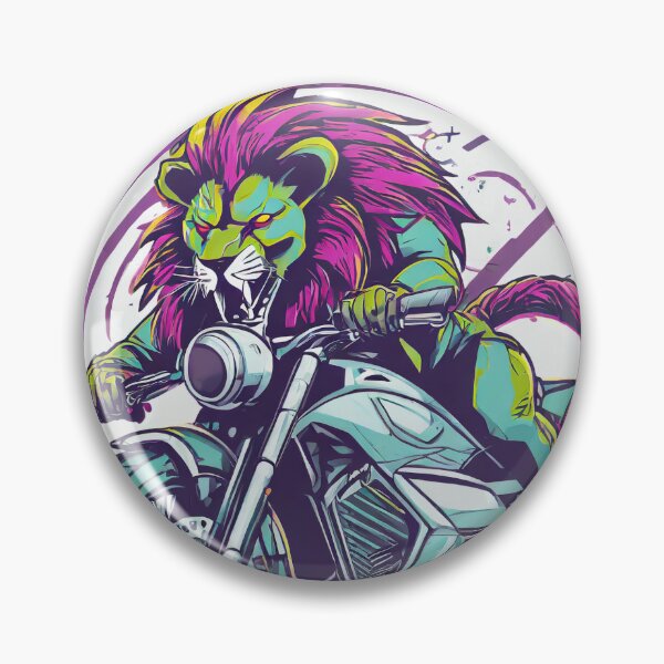 Item preview, Wild Lion racing on a motorcycle designed and sold by BADESIGNZZ.