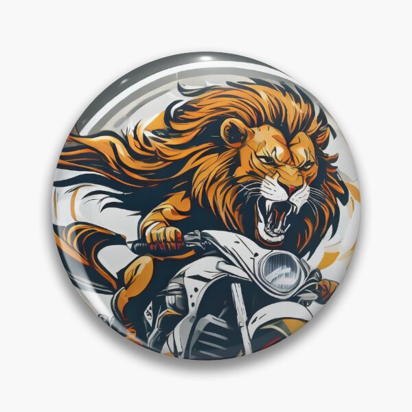 Item preview, Wild Lion racing on a motorcycle designed and sold by BADESIGNZZ.