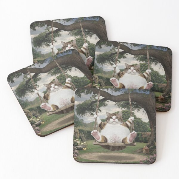 Item preview, Cat having a good old swing designed and sold by AIEverything.