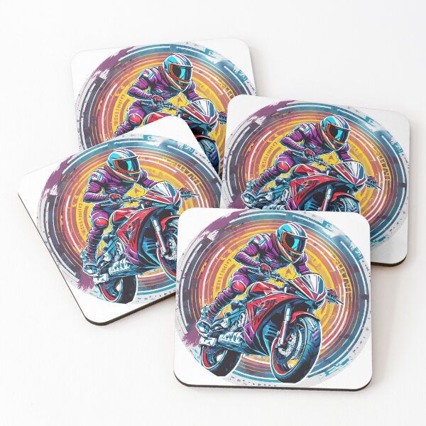 Item preview, Biker racing on a motorcycle designed and sold by BADESIGNZZ.