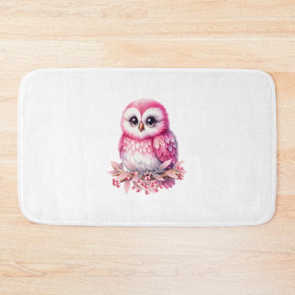 Item preview, Cute pink and white owl, fantasy art designed and sold by LoneAngel.