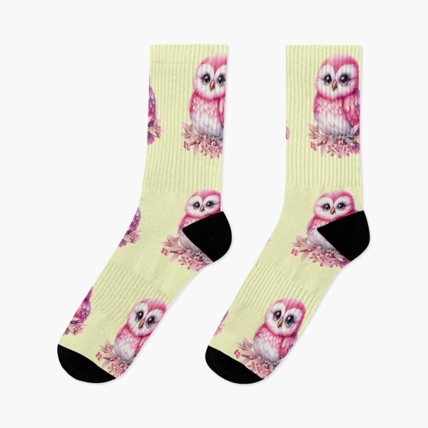 Item preview, Cute pink and white owl, fantasy art designed and sold by LoneAngel.