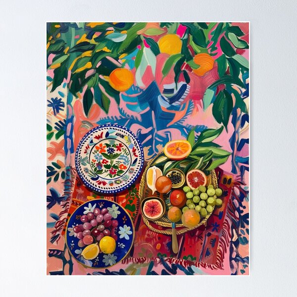 Item preview, kitchen art print, summer picnic designed and sold by NathalieTecher.