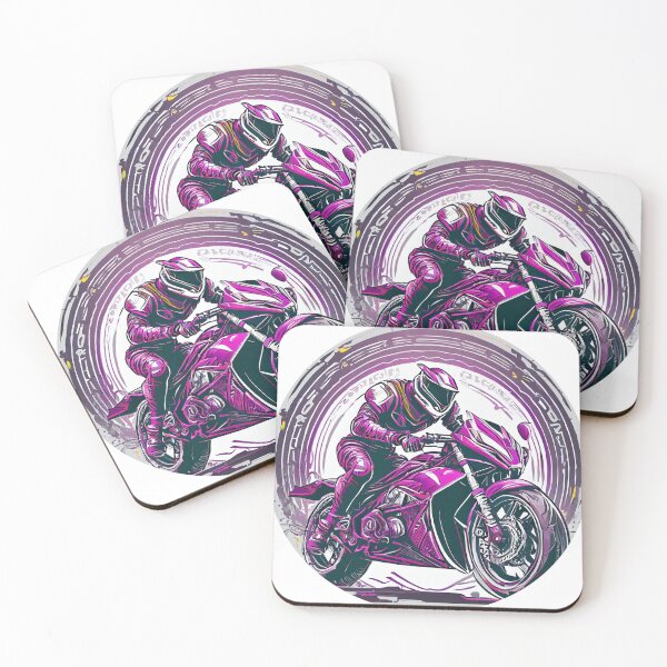 Item preview, pink Biker racing on a motorcycle designed and sold by BADESIGNZZ.