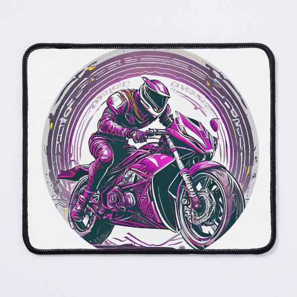 Item preview, pink Biker racing on a motorcycle designed and sold by BADESIGNZZ.