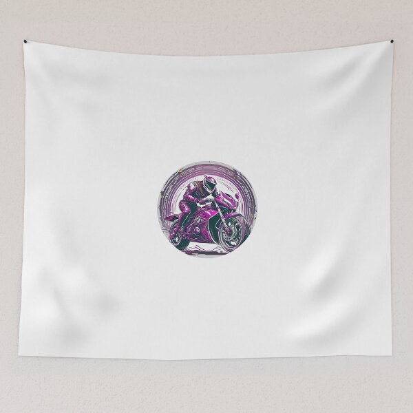 Item preview, pink Biker racing on a motorcycle designed and sold by BADESIGNZZ.