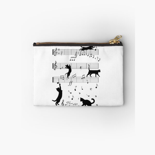 Item preview, Cat Playing Clef Notes, mischievous cat destroys musical notes designed and sold by Kondi-Art.