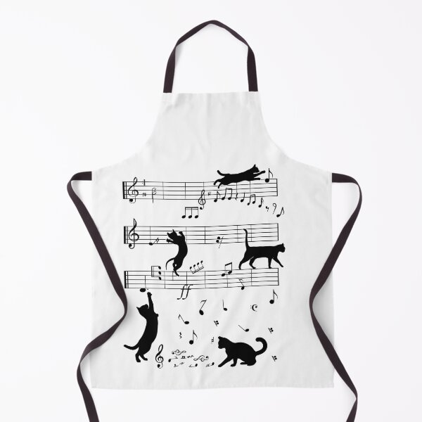 Item preview, Cat Playing Clef Notes, mischievous cat destroys musical notes designed and sold by Kondi-Art.
