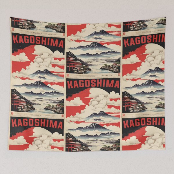 Item preview, Kagoshima Japan Vintage Travel Tourism  designed and sold by TravelersGems.