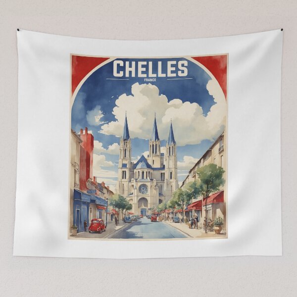 Item preview, Chelles France Vintage Travel Tourism  designed and sold by TravelersGems.