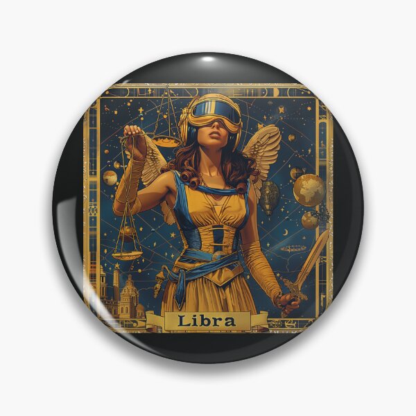 Item preview, Vintage SciFi Style Libra Zodiac Sign designed and sold by AiHead.