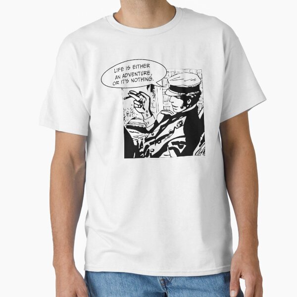 Item preview, Corto Maltese Comic Held Fernweh Abenteurer Seemann Zitat designed and sold by Dry Ink.