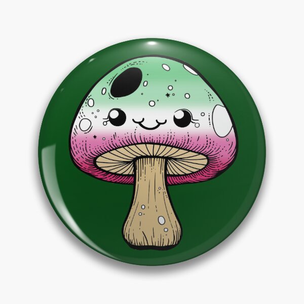 Item preview, Cute Abrosexual Pride Flag Mushroom, Kawaii Abrosexual Mushroom Design designed and sold by Travelslightly.