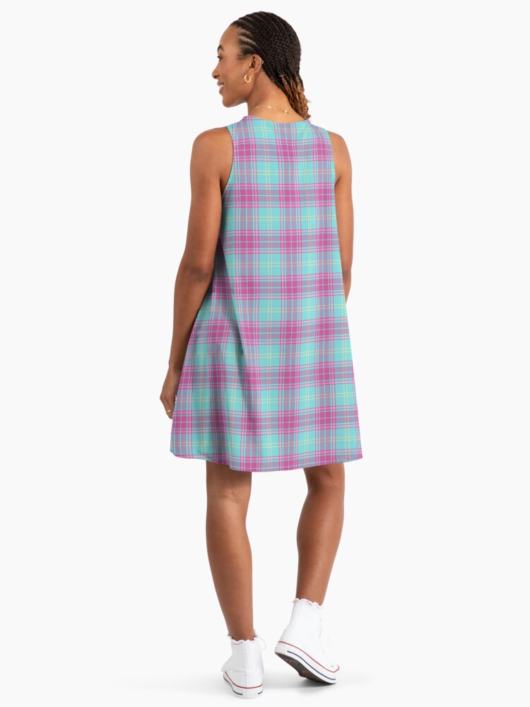 Hot Pink and Aqua Plaid" A-Line Dress for Sale by plaidwerx | Redbubble