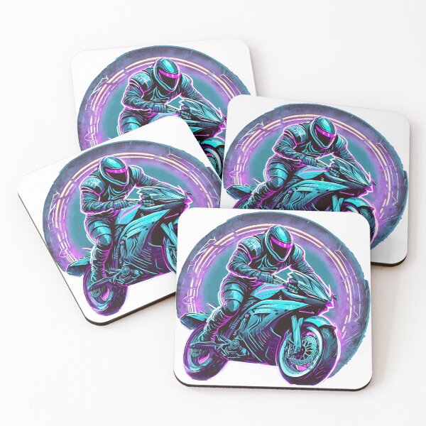 Item preview, Neon Biker racing on a motorcycle designed and sold by BADESIGNZZ.
