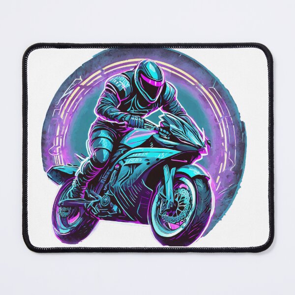 Item preview, Neon Biker racing on a motorcycle designed and sold by BADESIGNZZ.