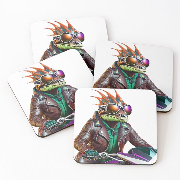 Item preview, cool lizard on a motorcycle designed and sold by BADESIGNZZ.