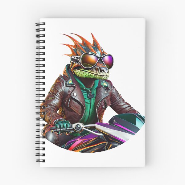 Item preview, cool lizard on a motorcycle designed and sold by BADESIGNZZ.