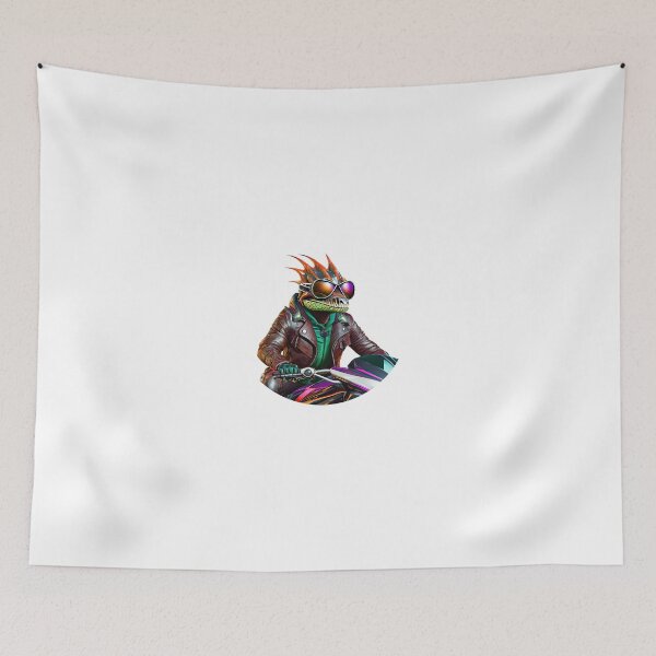 Item preview, cool lizard on a motorcycle designed and sold by BADESIGNZZ.