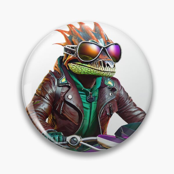 Item preview, cool lizard on a motorcycle designed and sold by BADESIGNZZ.