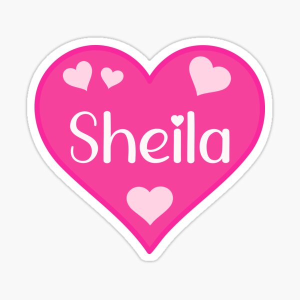 Artikel-Vorschau von Sheila Name Rosa Herz, designt und verkauft von Jeallan Designs.