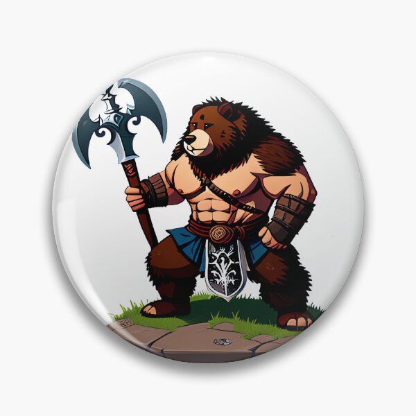 Item preview, Bearclaw Berserker D20 DND Barbarian Class Furry Bear designed and sold by thejoyker1986.