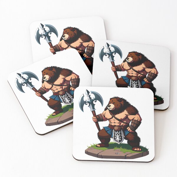 Item preview, Bearclaw Berserker D20 DND Barbarian Class Furry Bear designed and sold by thejoyker1986.