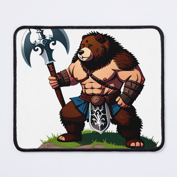 Item preview, Bearclaw Berserker D20 DND Barbarian Class Furry Bear designed and sold by thejoyker1986.