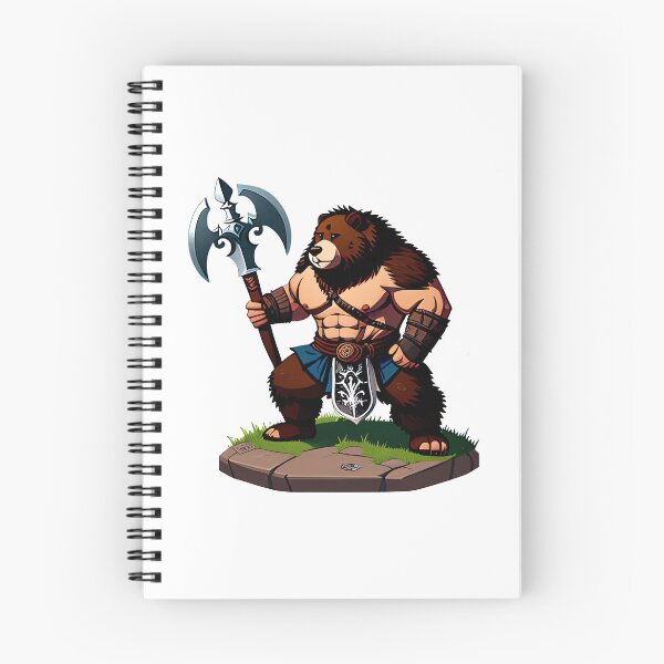 Item preview, Bearclaw Berserker D20 DND Barbarian Class Furry Bear designed and sold by thejoyker1986.