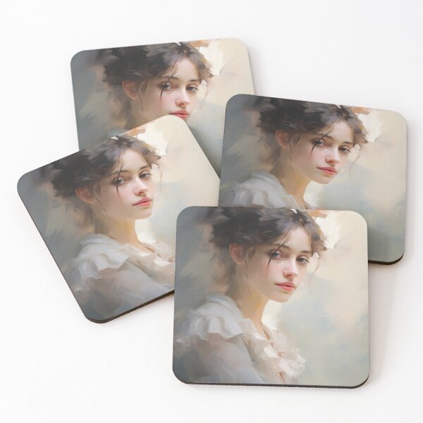 Item preview, Portrait - Shy Lady | Dark Academia designed and sold by AniDragonfly.