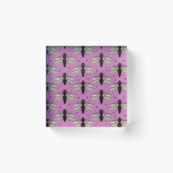 Item preview, Cicada pattern Insect Enthusiasts entomology violet designed and sold by AlchemyColor.