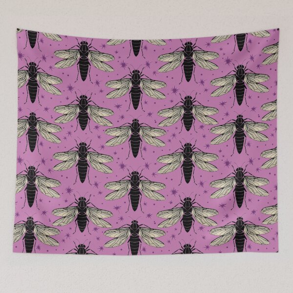 Item preview, Cicada pattern Insect Enthusiasts entomology violet designed and sold by AlchemyColor.