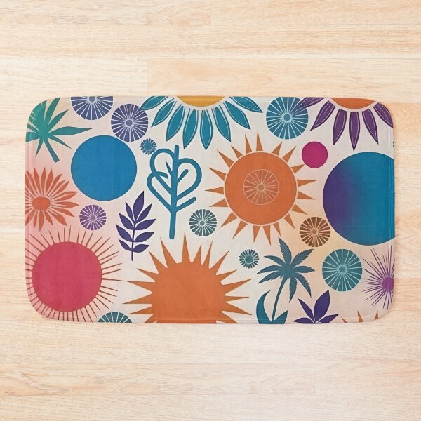 Item preview, RogerPattern - "Bursting Blossoms: Vibrant Circles and Sun" designed and sold by RogerPattern.