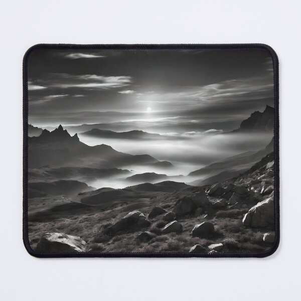 Item preview, Moonlit Majesty: HDR Monochromatic Landscape Art designed and sold by ShadeScapeArt.