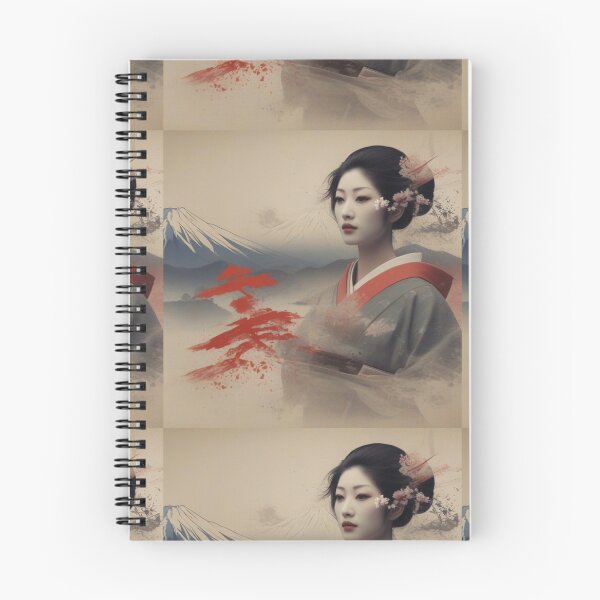Item preview, Beautiful geisha full body picture, kimono , Fuji mountain vintage dreamy designed and sold by Coolparrotgirl.