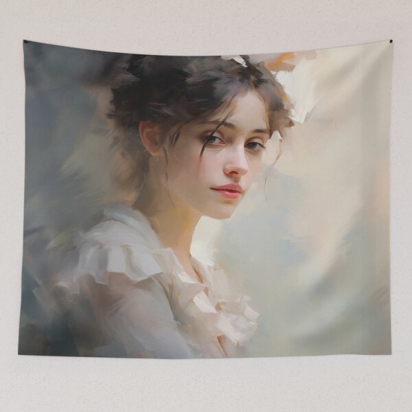 Item preview, Portrait - Shy Lady | Dark Academia designed and sold by AniDragonfly.