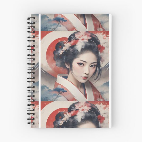 Item preview, Beautiful geisha full body picture, kimono , vintage dreamy Fuji mountain designed and sold by Coolparrotgirl.